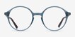 Malkin Blue PlasticEyeglass Frames from EyeBuyDirect, Front View