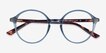 Malkin Blue PlasticEyeglass Frames from EyeBuyDirect, Closed View