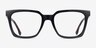Fletcher Noir PlastiqueMontures de lunettes de vue d'EyeBuyDirect, Vue de Face