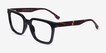 Fletcher Black PlasticEyeglass Frames from EyeBuyDirect, Angle View