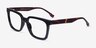 Fletcher Noir PlastiqueMontures de lunettes de vue d'EyeBuyDirect, Vue d'Angle