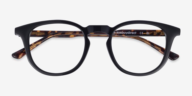 Muller Noir PlastiqueMontures de lunettes de vue d'EyeBuyDirect, Vue Rapprochée