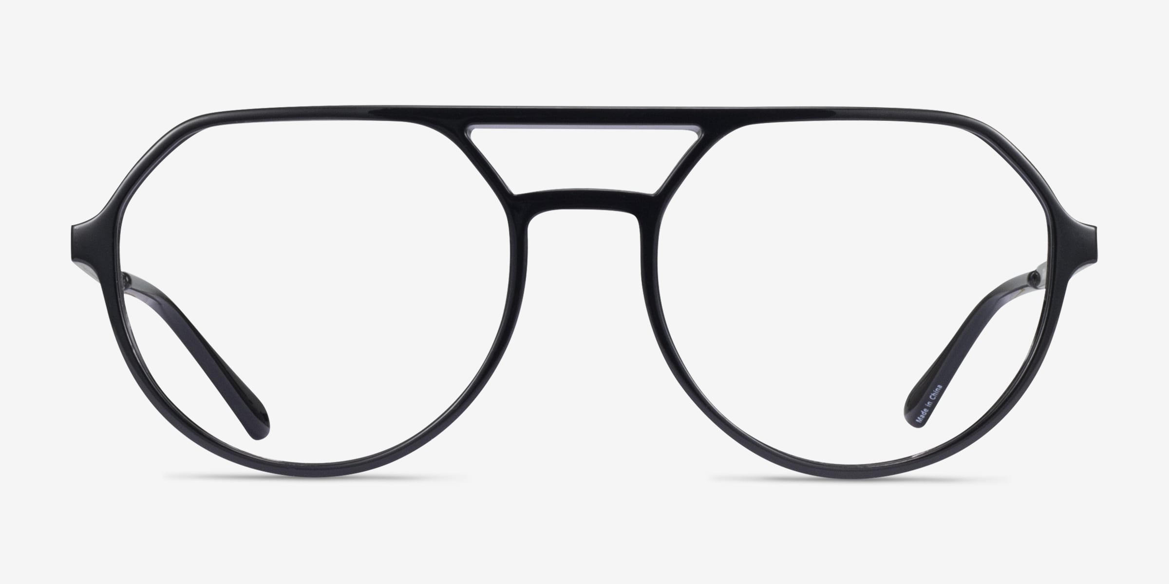 Hara Aviator Black Glasses for Men | Eyebuydirect