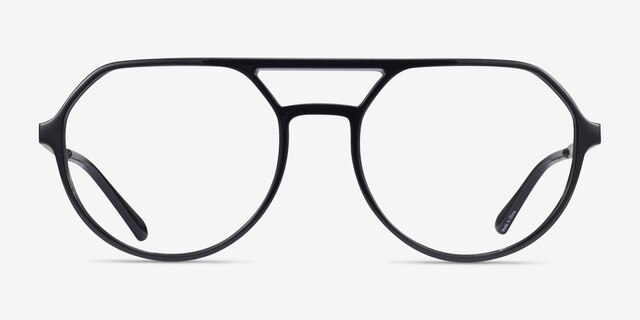 Hara Noir MétalMontures de lunettes de vue d'EyeBuyDirect, Vue de Face