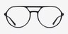 Hara Noir MétalMontures de lunettes de vue d'EyeBuyDirect, Vue de Face
