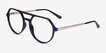 Hara Black MetalEyeglass Frames from EyeBuyDirect, Angle View