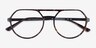 Hara Écailles MétalMontures de lunettes de vue d'EyeBuyDirect, Vue Rapprochée