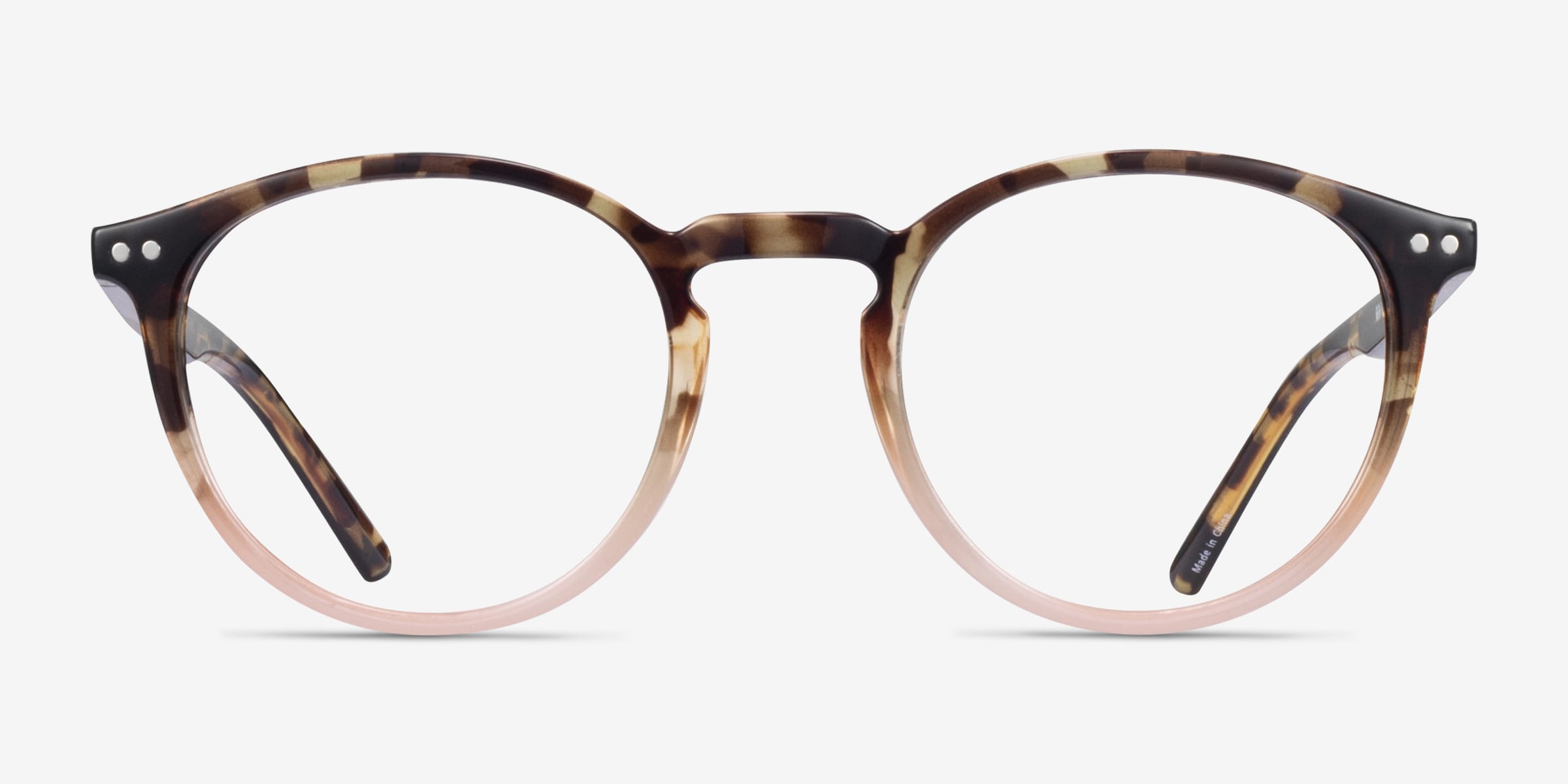 Wilkes Round Tortoise Pink Full Rim Eyeglasses | Eyebuydirect