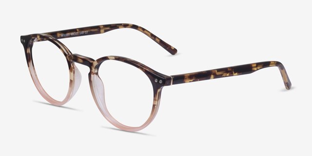 Wilkes Tortoise Pink PlastiqueMontures de lunettes de vue d'EyeBuyDirect, Vue d'Angle