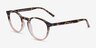 Wilkes Tortoise Pink PlastiqueMontures de lunettes de vue d'EyeBuyDirect, Vue d'Angle