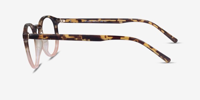 Wilkes Tortoise Pink PlastiqueMontures de lunettes de vue d'EyeBuyDirect, Vue de Côté