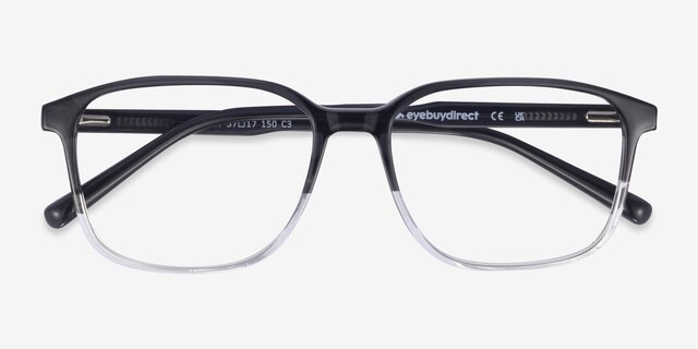 Payet Black Clear PlastiqueMontures de lunettes de vue d'EyeBuyDirect, Vue Rapprochée