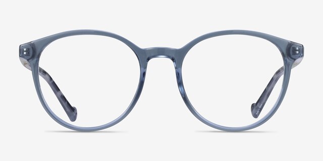 Lasker Bleu PlastiqueMontures de lunettes de vue d'EyeBuyDirect, Vue de Face