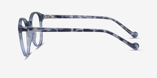 Lasker Bleu PlastiqueMontures de lunettes de vue d'EyeBuyDirect, Vue de Côté