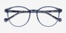 Lasker Bleu PlastiqueMontures de lunettes de vue d'EyeBuyDirect, Vue Rapprochée