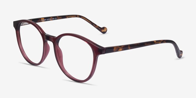 Lasker Violet PlastiqueMontures de lunettes de vue d'EyeBuyDirect, Vue d'Angle