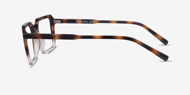 Mikan Tortoise Clear PlastiqueMontures de lunettes de vue d'EyeBuyDirect, Vue de Côté