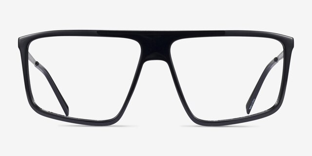 Solo Noir MétalMontures de lunettes de vue d'EyeBuyDirect, Vue de Face