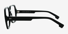 Gunter Noir Acétate Montures de lunettes de vue d'EyeBuyDirect, Vue de Côté