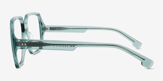 Gunter Green AcetateEyeglass Frames from EyeBuyDirect, Side View