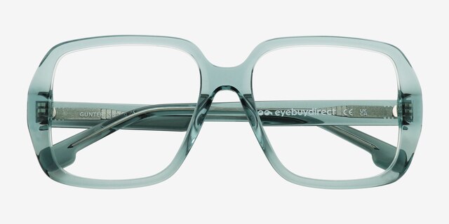 Gunter Green AcetateEyeglass Frames from EyeBuyDirect, Closed View