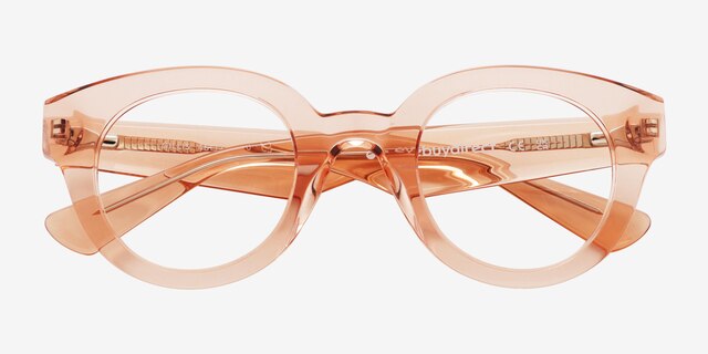 Gillis Coral AcetateEyeglass Frames from EyeBuyDirect, Closed View