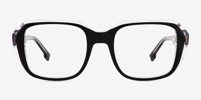 Benedict Black AcetateEyeglass Frames from EyeBuyDirect, Front View