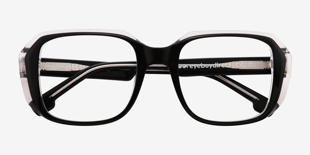Benedict Black AcetateEyeglass Frames from EyeBuyDirect, Closed View