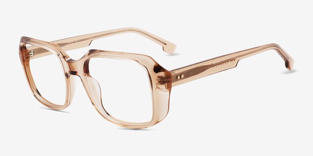 Benedict Brown AcetateEyeglass Frames from EyeBuyDirect, Angle View