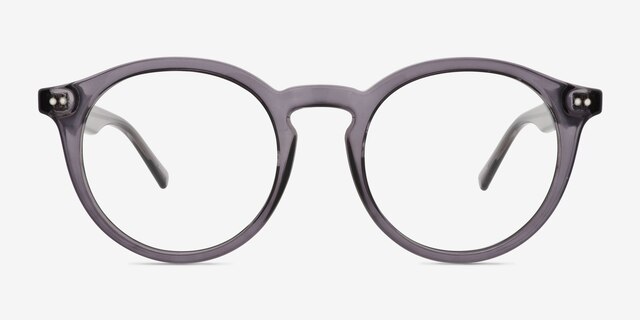 Balta Gray PlasticEyeglass Frames from EyeBuyDirect, Front View
