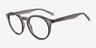 Balta Gray PlasticEyeglass Frames from EyeBuyDirect, Angle View