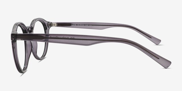 Balta Gray PlasticEyeglass Frames from EyeBuyDirect, Side View