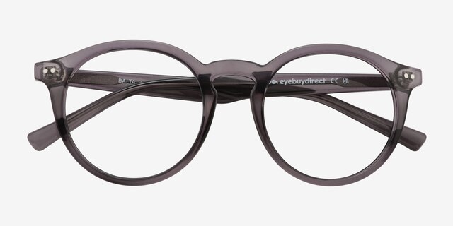 Balta Gray PlasticEyeglass Frames from EyeBuyDirect, Closed View