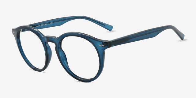 Balta Bleu marine PlastiqueMontures de lunettes de vue d'EyeBuyDirect, Vue d'Angle