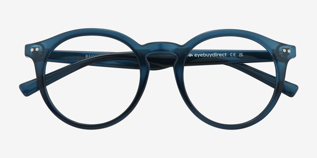 Balta Bleu marine PlastiqueMontures de lunettes de vue d'EyeBuyDirect, Vue Rapprochée