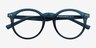 Balta Bleu marine PlastiqueMontures de lunettes de vue d'EyeBuyDirect, Vue Rapprochée