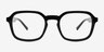 Calvo Noir PlastiqueMontures de lunettes de vue d'EyeBuyDirect, Vue de Face