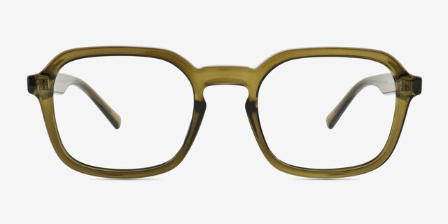 Calvo Green PlasticEyeglass Frames from EyeBuyDirect, Front View