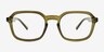 Calvo Green PlasticEyeglass Frames from EyeBuyDirect, Front View