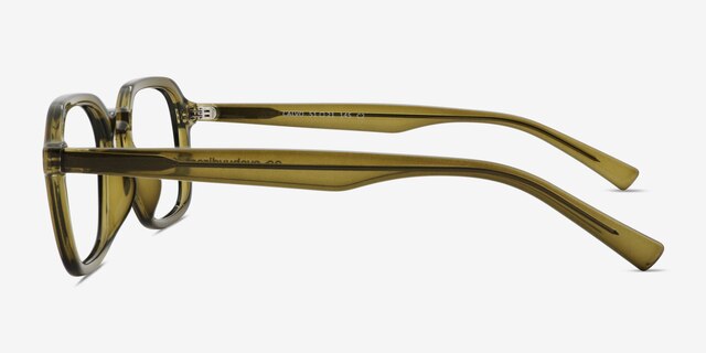 Calvo Green PlasticEyeglass Frames from EyeBuyDirect, Side View