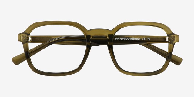 Calvo Green PlasticEyeglass Frames from EyeBuyDirect, Closed View