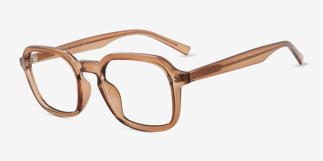 Calvo Brun PlastiqueMontures de lunettes de vue d'EyeBuyDirect, Vue d'Angle