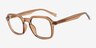 Calvo Brun PlastiqueMontures de lunettes de vue d'EyeBuyDirect, Vue d'Angle