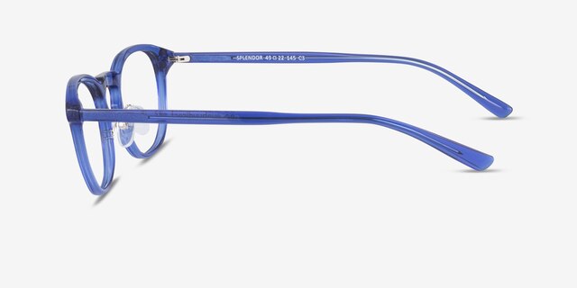 Splendor Blue AcetateEyeglass Frames from EyeBuyDirect, Side View