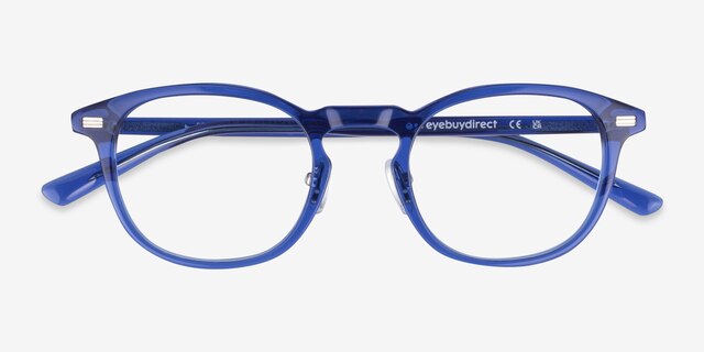 Splendor Blue AcetateEyeglass Frames from EyeBuyDirect, Closed View