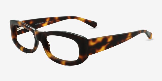 Folklore Écailles AcétateMontures de lunettes de vue d'EyeBuyDirect, Vue d'Angle