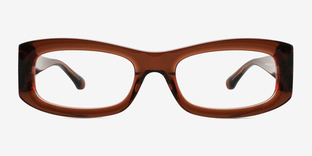 Folklore Brown AcetateEyeglass Frames from EyeBuyDirect, Front View