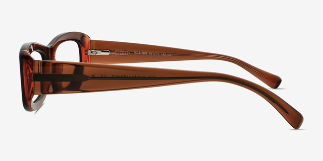 Folklore Brown AcetateEyeglass Frames from EyeBuyDirect, Side View