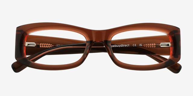 Folklore Brown AcetateEyeglass Frames from EyeBuyDirect, Closed View