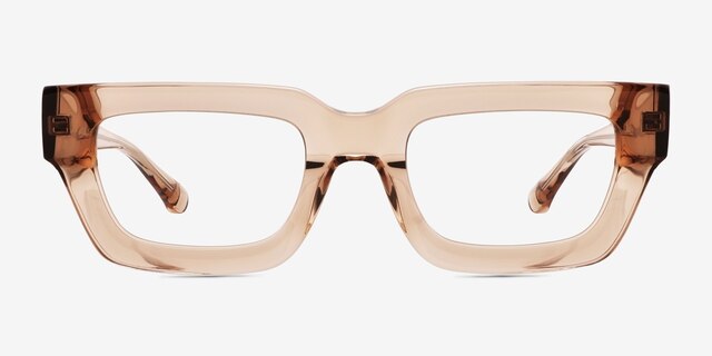 Vespera Brun AcétateMontures de lunettes de vue d'EyeBuyDirect, Vue de Face